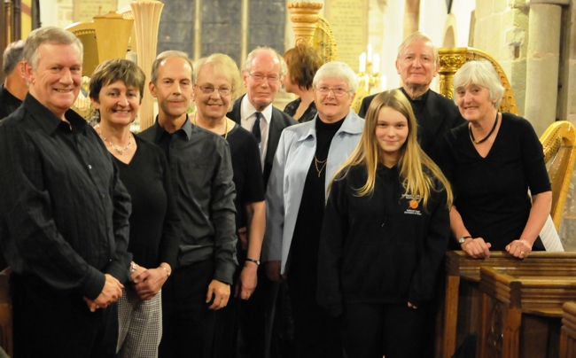 Photo: The Bell Ringers: Peter Sell, Penny Salisbury, Martin Bluck, Val Roberts,